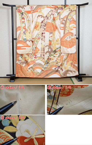 Long-sleeved kimono 6 items set / Furisode / FK#1-741