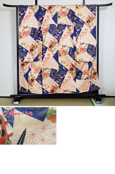 Long-sleeved kimono 6 items set / Furisode / FK#741