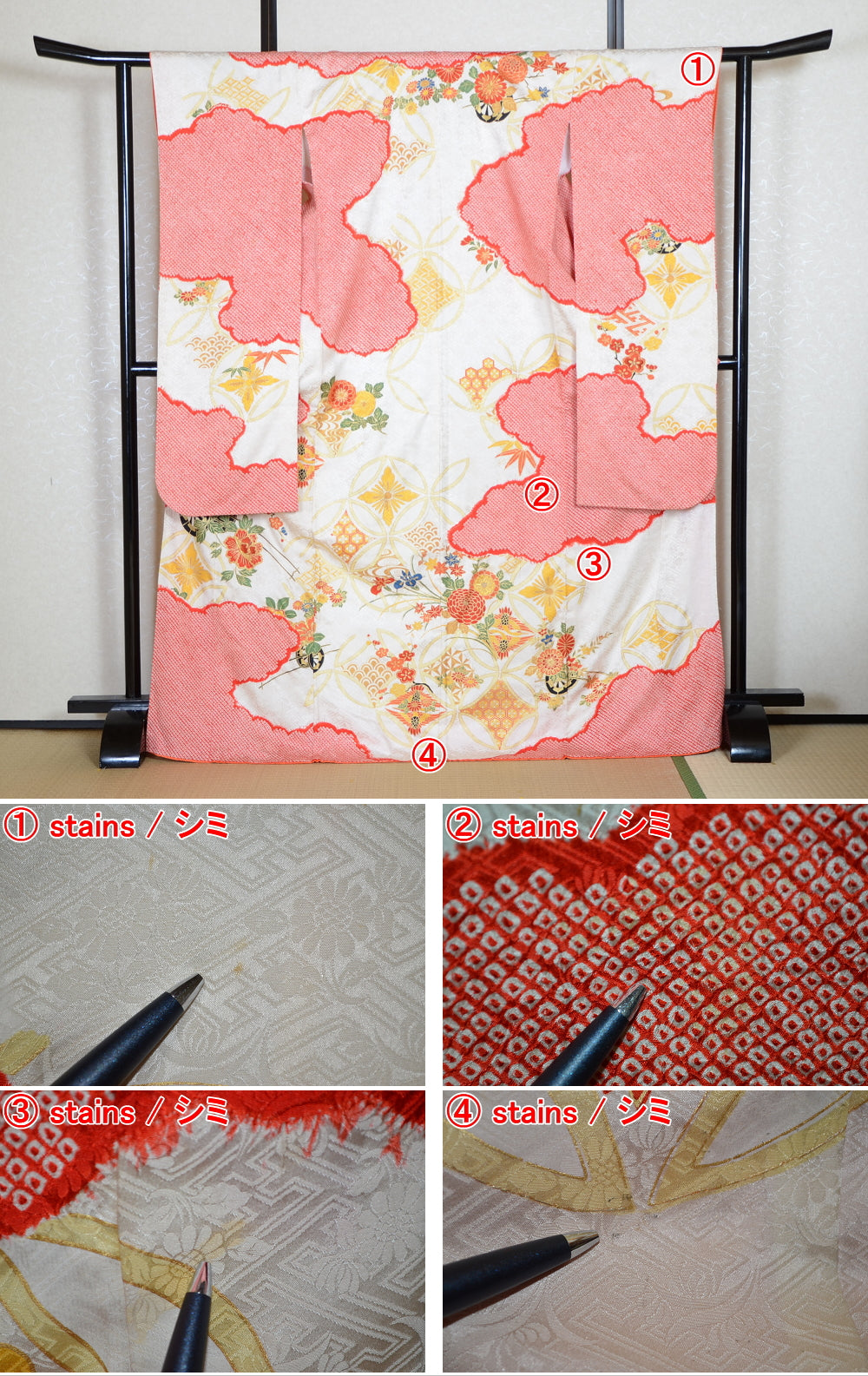 Long-sleeved kimono 6 items set / Furisode / FK#1-810