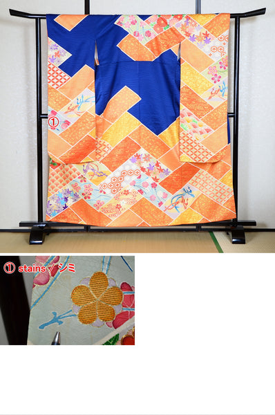 Long-sleeved kimono 6 items set / Furisode / FK#1-374