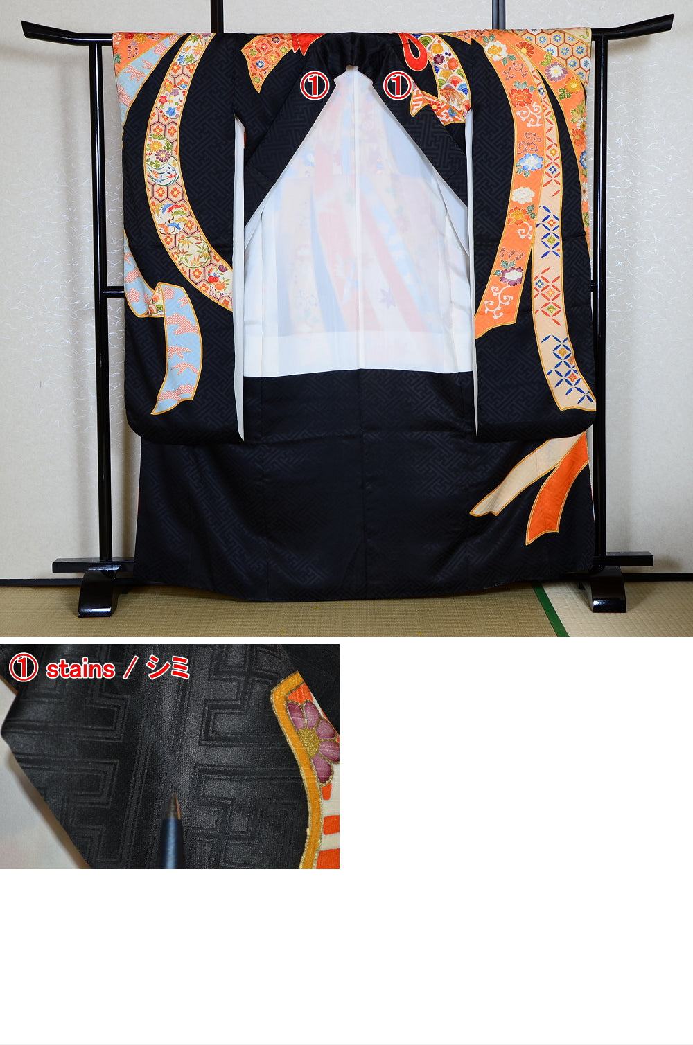 Long-sleeved kimono 6 items set / Furisode / FK#1194