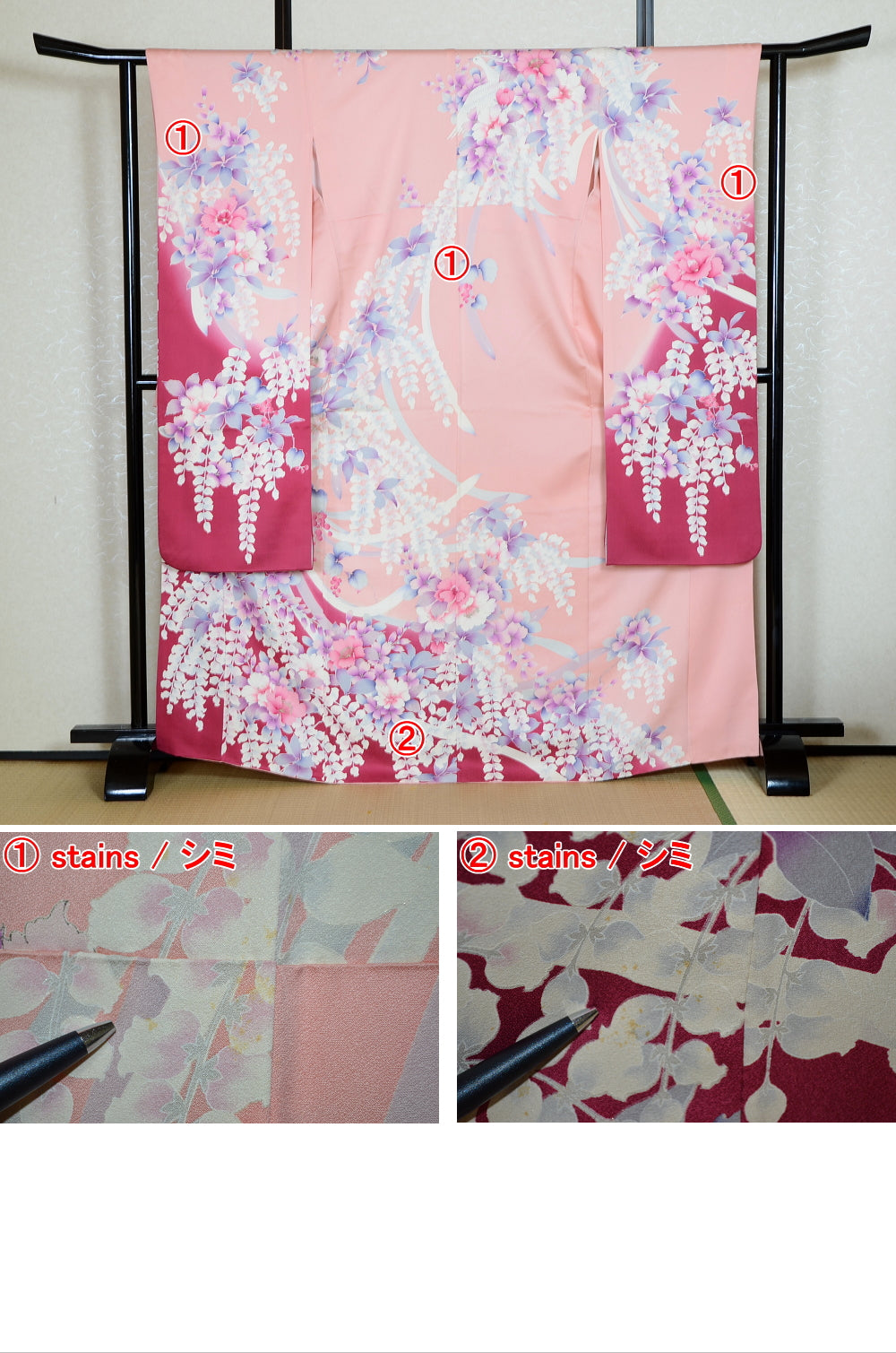 Long-sleeved kimono 6 items set / Furisode / FK#1-740