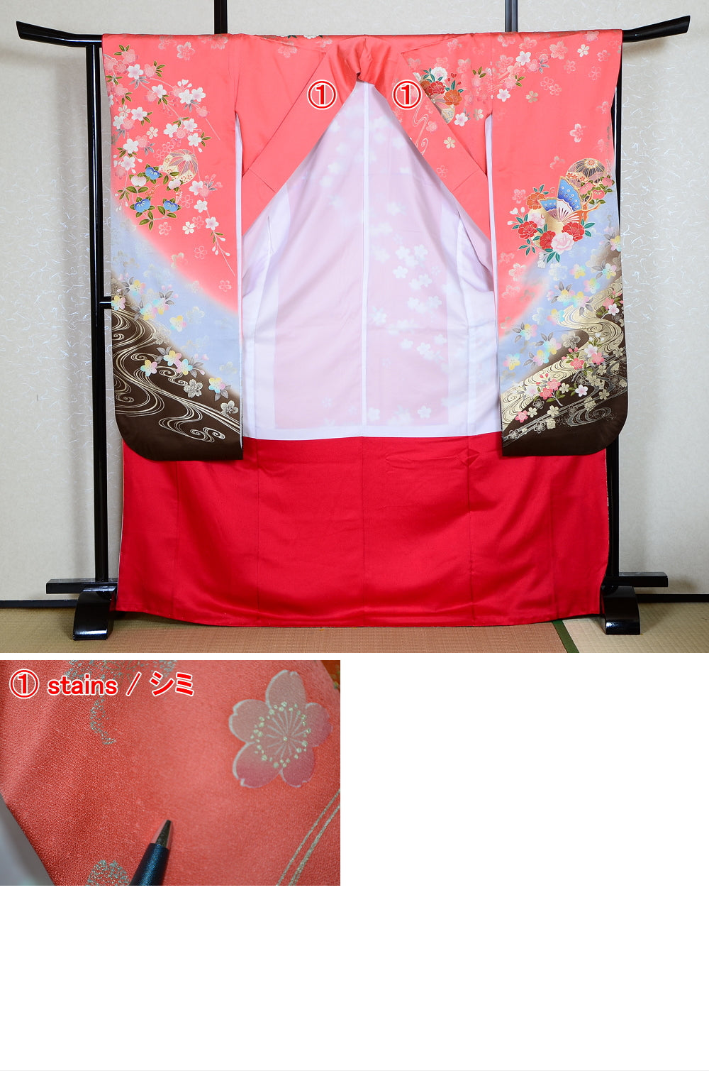 Long-sleeved kimono 6 items set / Furisode / FK#1-222