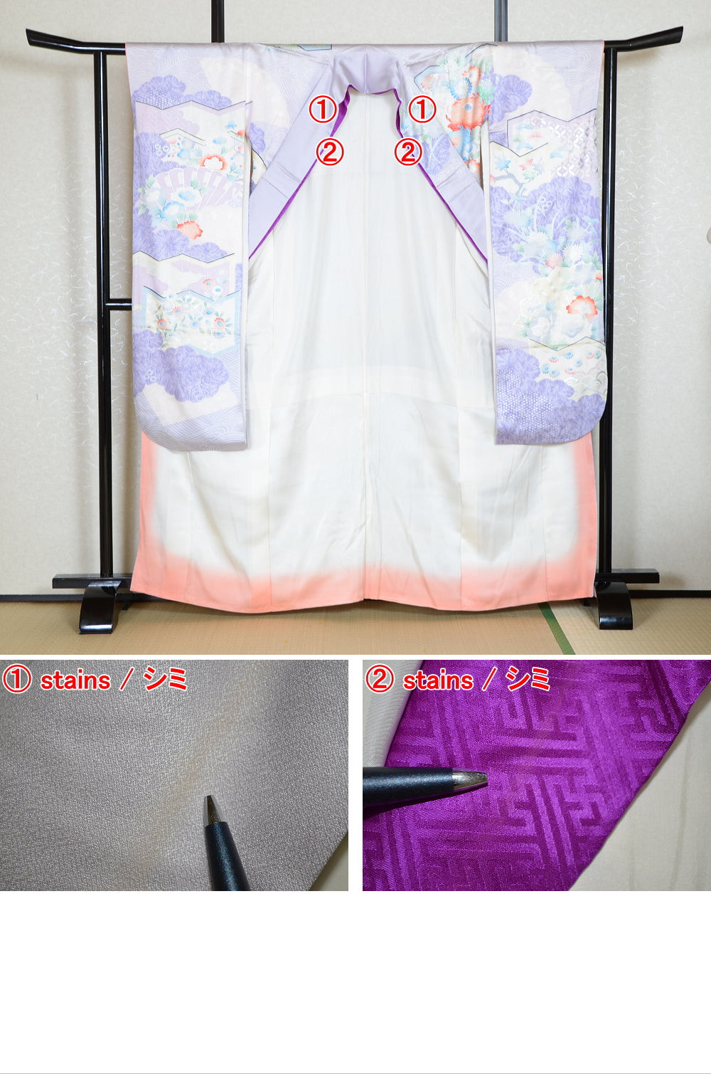 Long-sleeved kimono 6 items set / Furisode / FK#1-723