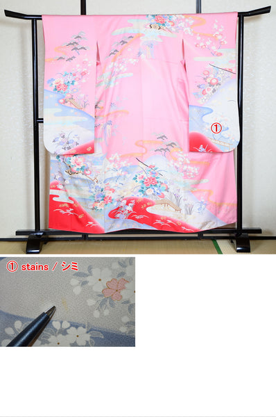 Long-sleeved kimono 6 items set / Furisode / FK#1-324