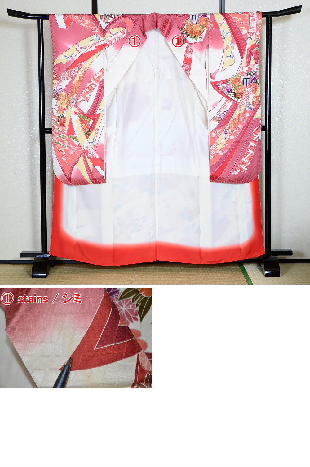 Long-sleeved kimono 6 items set / Furisode / FK#989