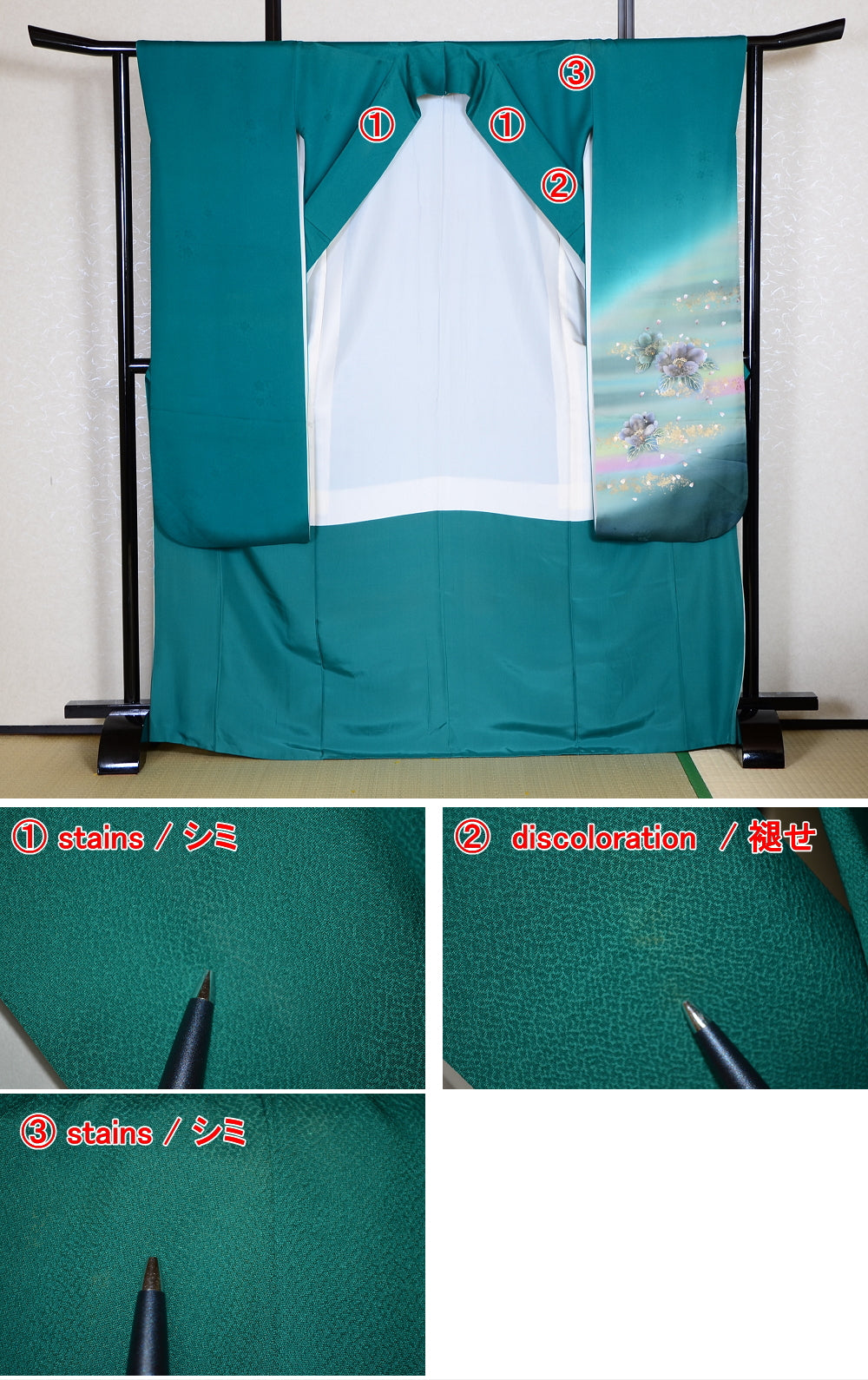 Long-sleeved kimono 6 items set / Furisode / FK#1185