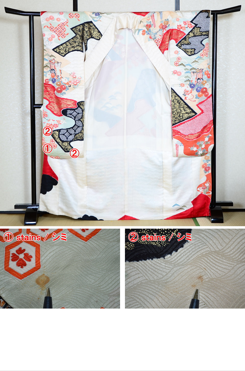 Long-sleeved kimono 6 items set / Furisode / FK#1-313