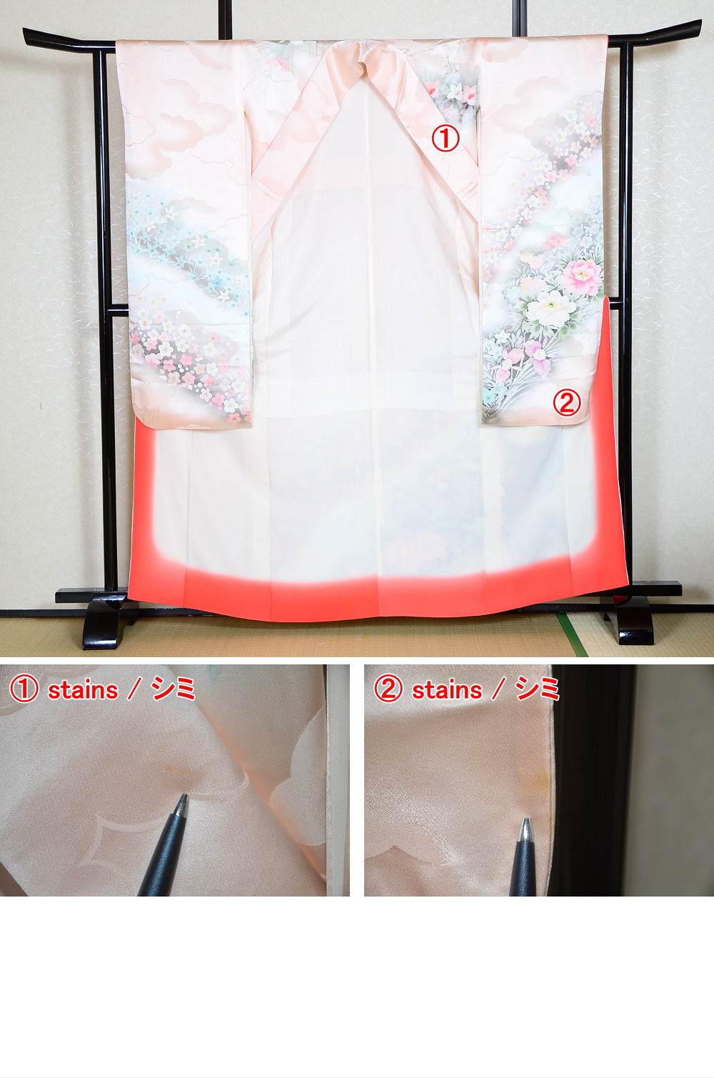 Long-sleeved kimono 6 items set / Furisode / FK#1060