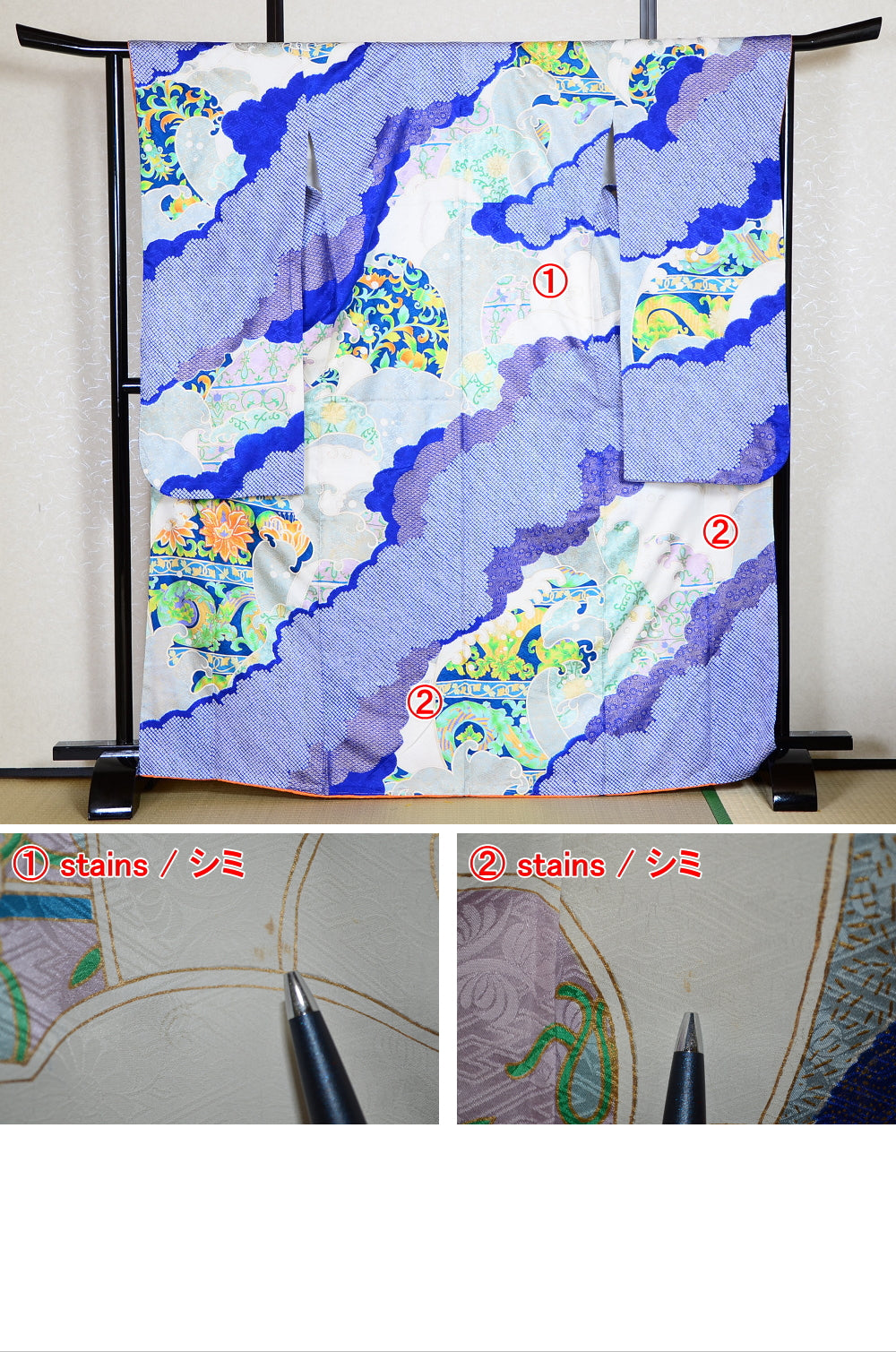 Long-sleeved kimono 6 items set / Furisode / FK#1-311