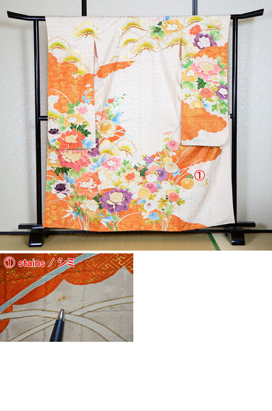 Long-sleeved kimono 6 items set / Furisode / FK#1-433