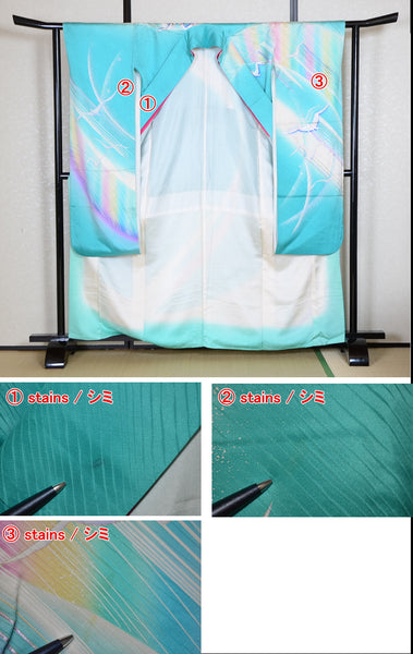 Long-sleeved kimono 6 items set / Furisode / FK#1-589