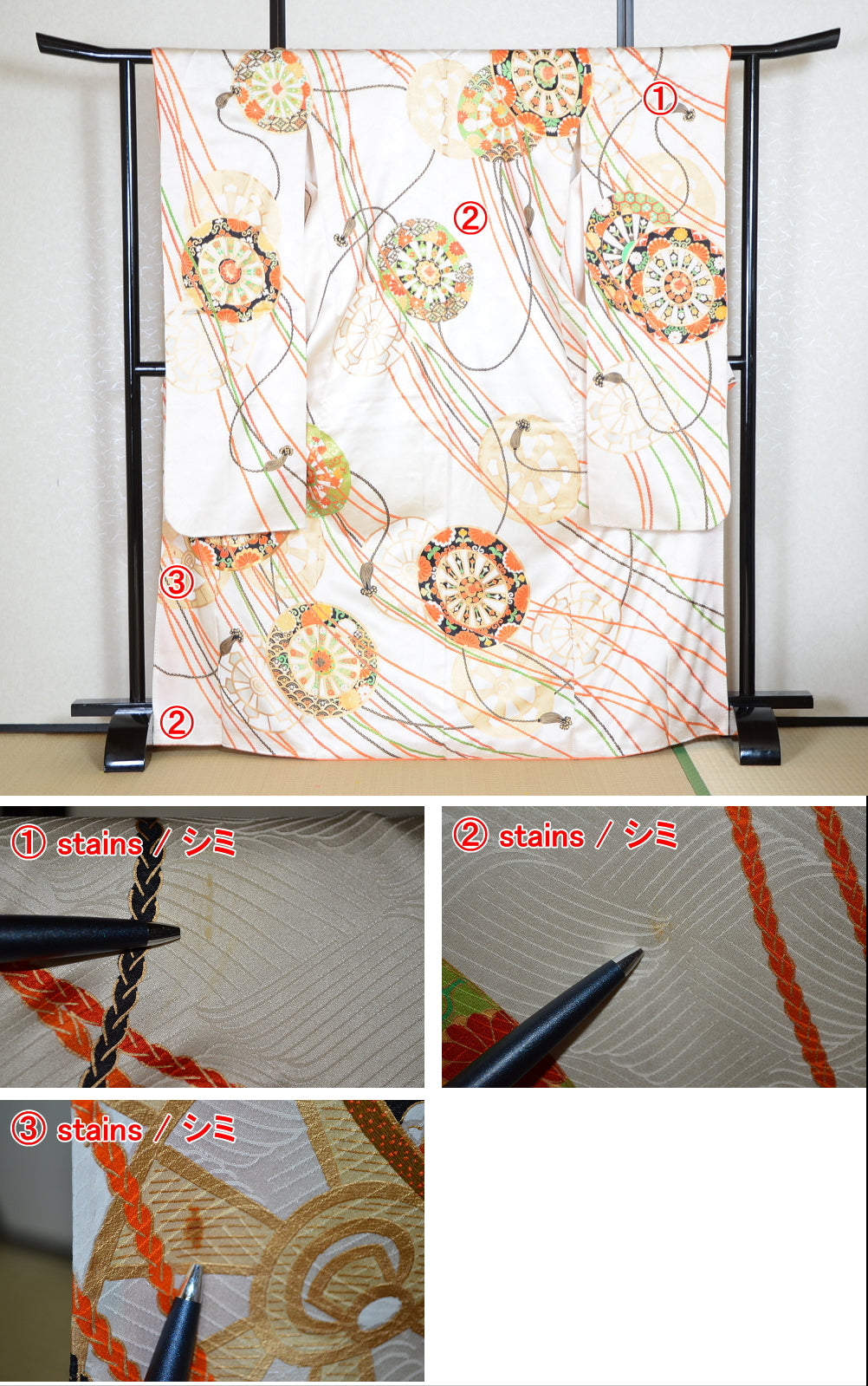 Long-sleeved kimono 6 items set / Furisode / FK#1-563