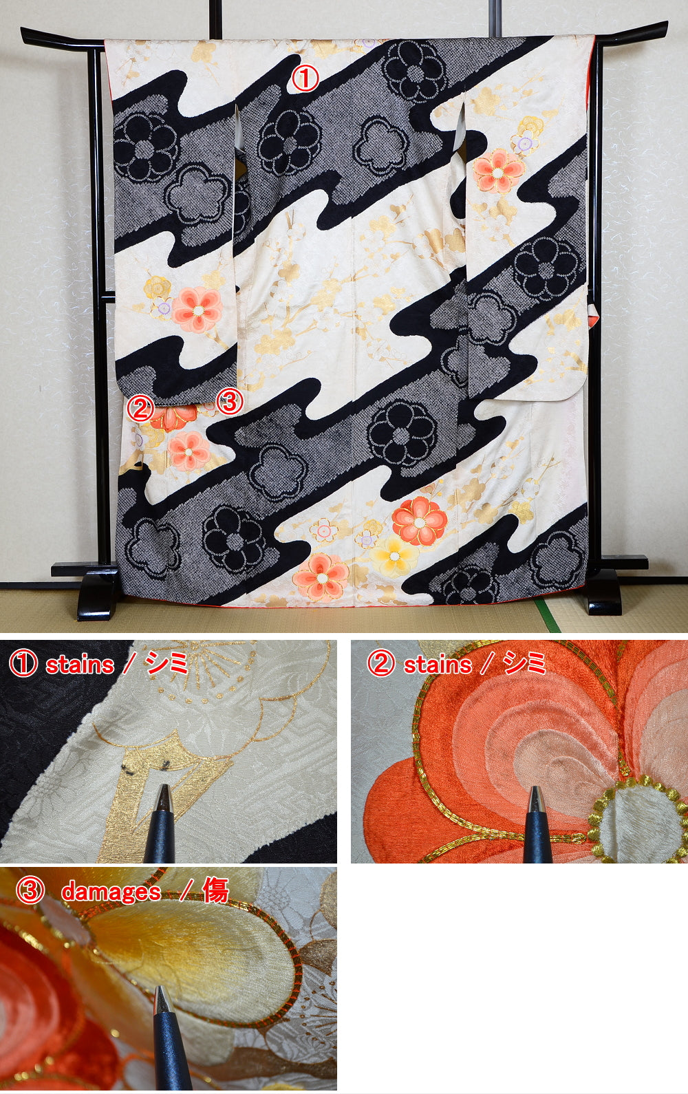 Long-sleeved kimono 6 items set / Furisode / FK#1189