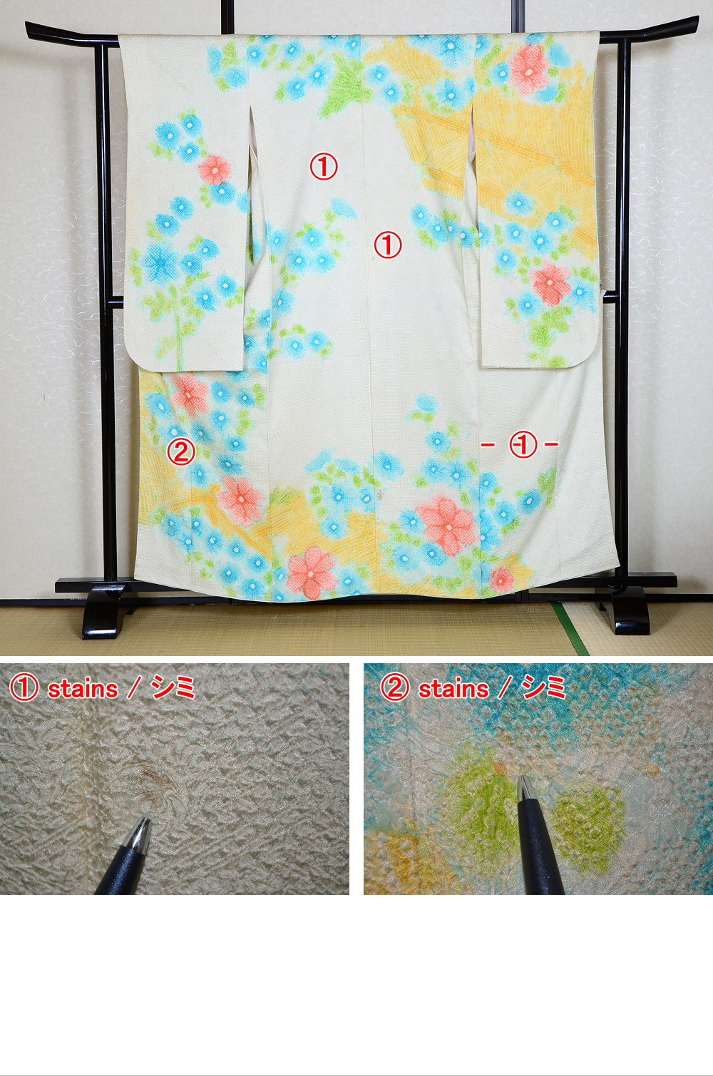 Long-sleeved kimono 6 items set / Furisode / FK#1-434