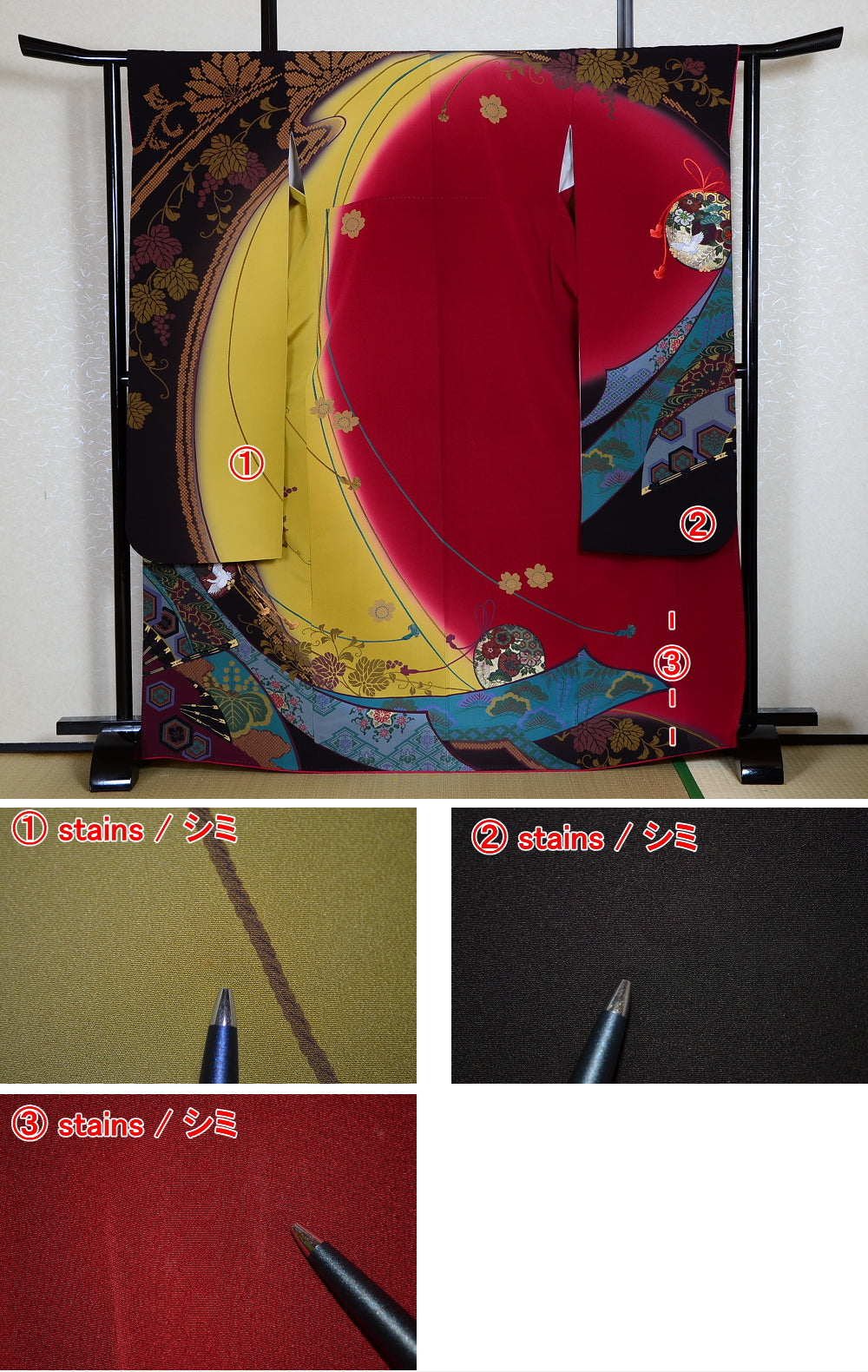 Long-sleeved kimono 6 items set / Furisode / FK#1-228