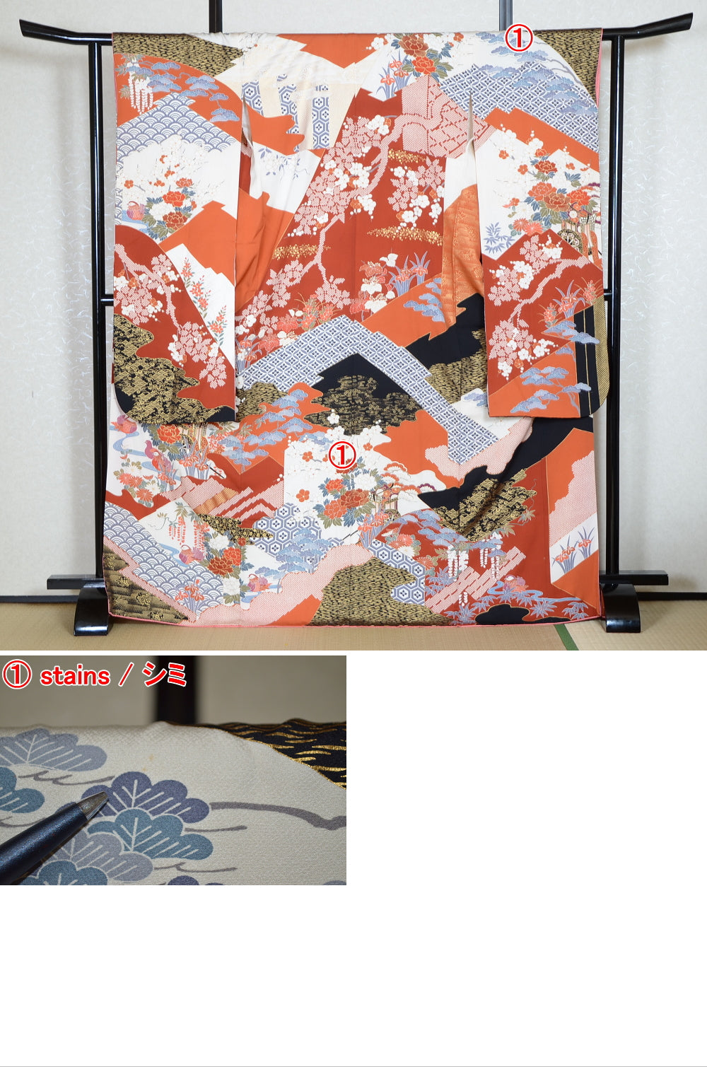Long-sleeved kimono 6 items set / Furisode / FK#1-697