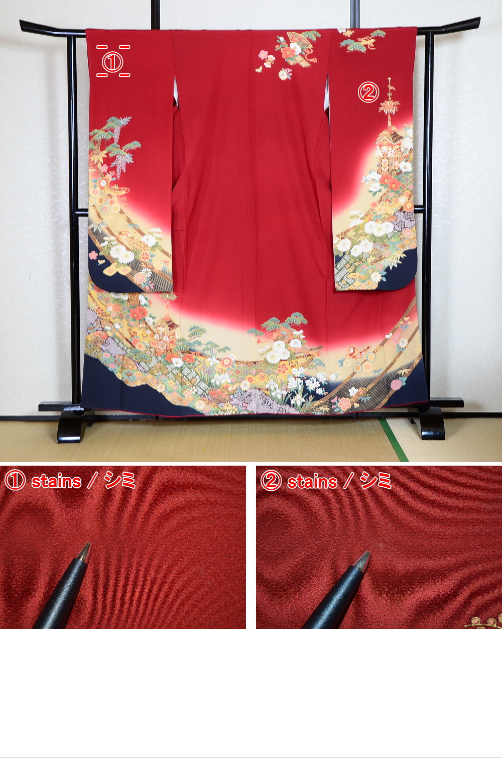Long-sleeved kimono 6 items set / Furisode / FK#1-679