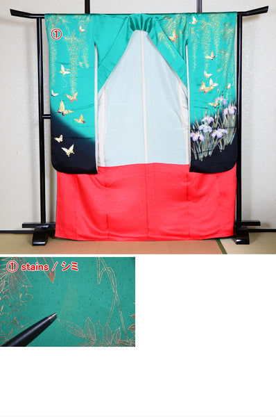 Long-sleeved kimono 6 items set / Furisode / FK#1131