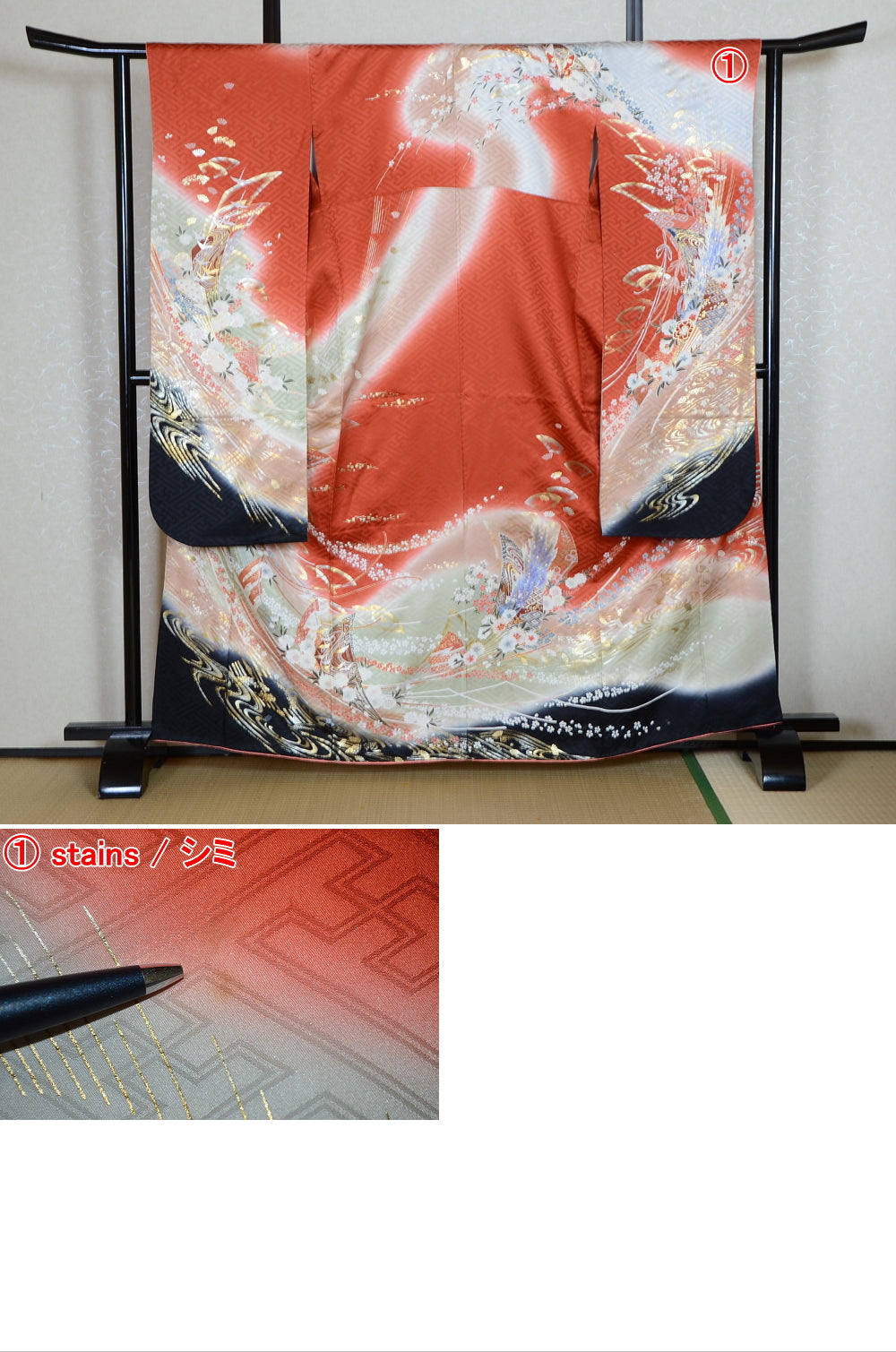 Long-sleeved kimono 6 items set / Furisode / FK#1-784