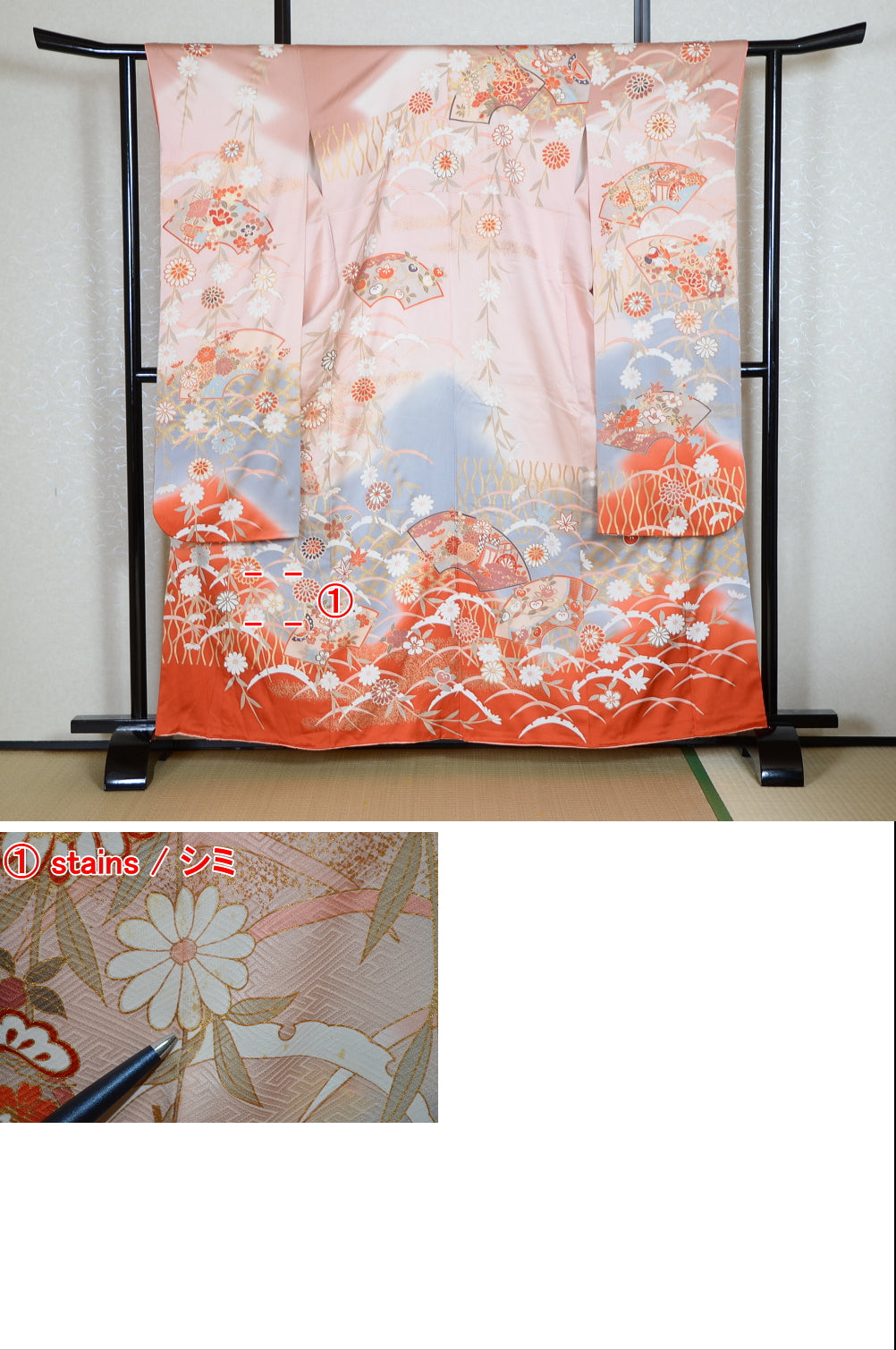 Long-sleeved kimono 6 items set / Furisode / FK#1-539