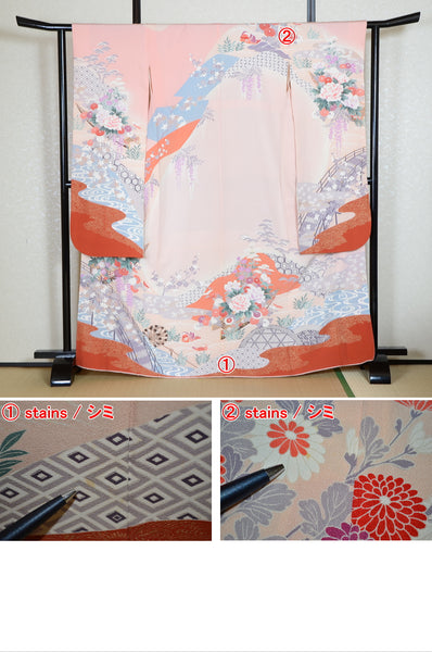 Long-sleeved kimono 6 items set / Furisode / FK#1-742