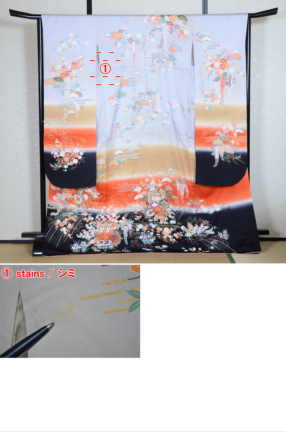 Long-sleeved kimono 6 items set / Furisode / FK#1-778