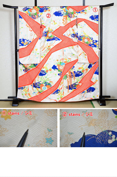 Long-sleeved kimono 6 items set / Furisode / FK#991