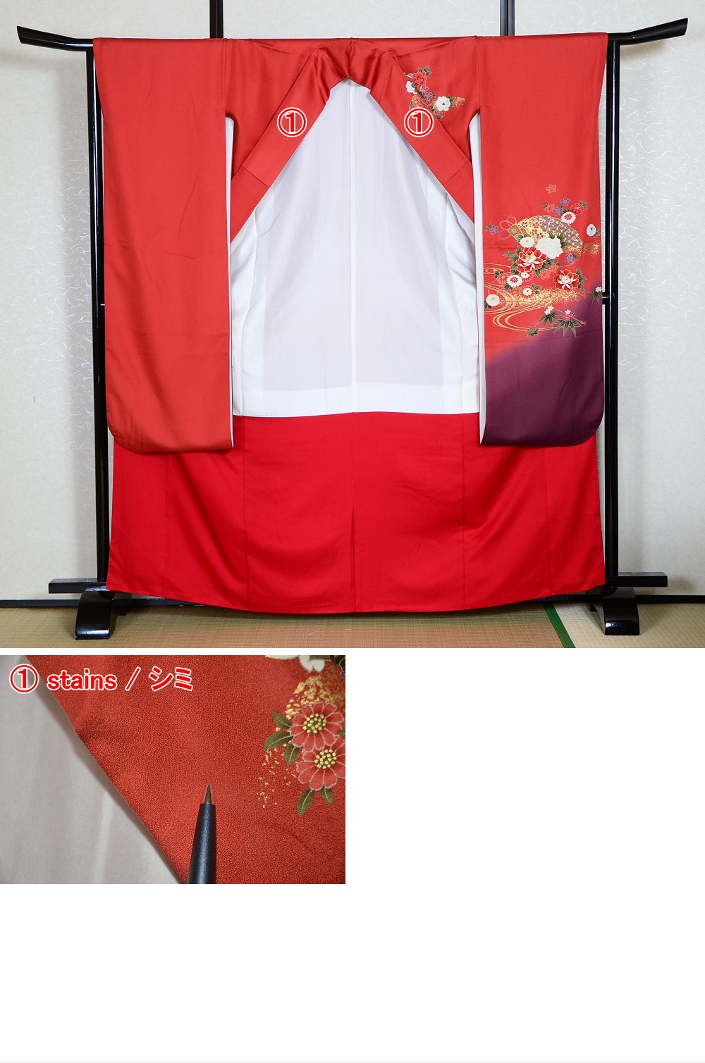 Long-sleeved kimono 6 items set / Furisode / FK#1062