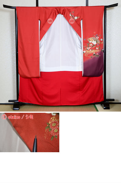 Long-sleeved kimono 6 items set / Furisode / FK#1062