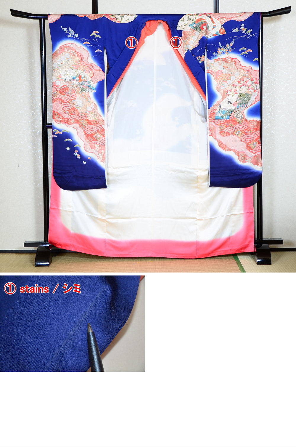 Long-sleeved kimono 6 items set / Furisode / FK#1081