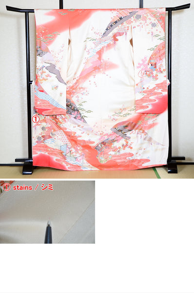 Long-sleeved kimono 6 items set / Furisode / FK#1057