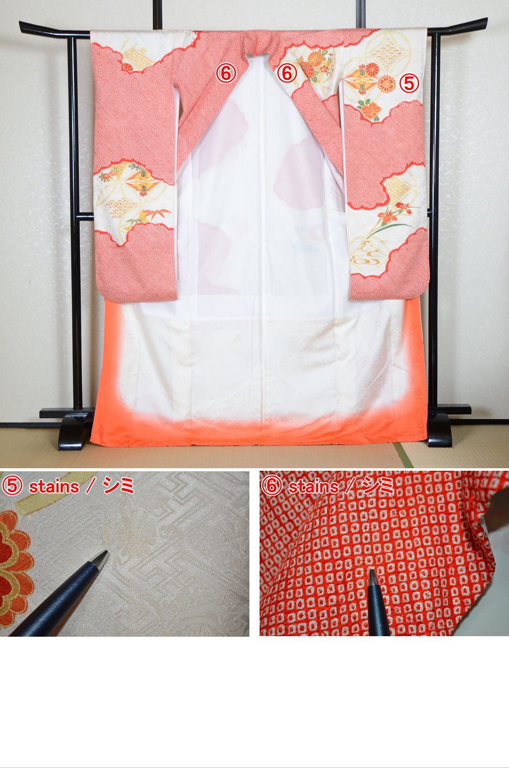 Long-sleeved kimono 6 items set / Furisode / FK#1-810