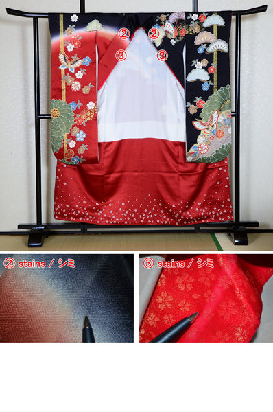 Long-sleeved kimono 6 items set / Furisode / FK#1-234