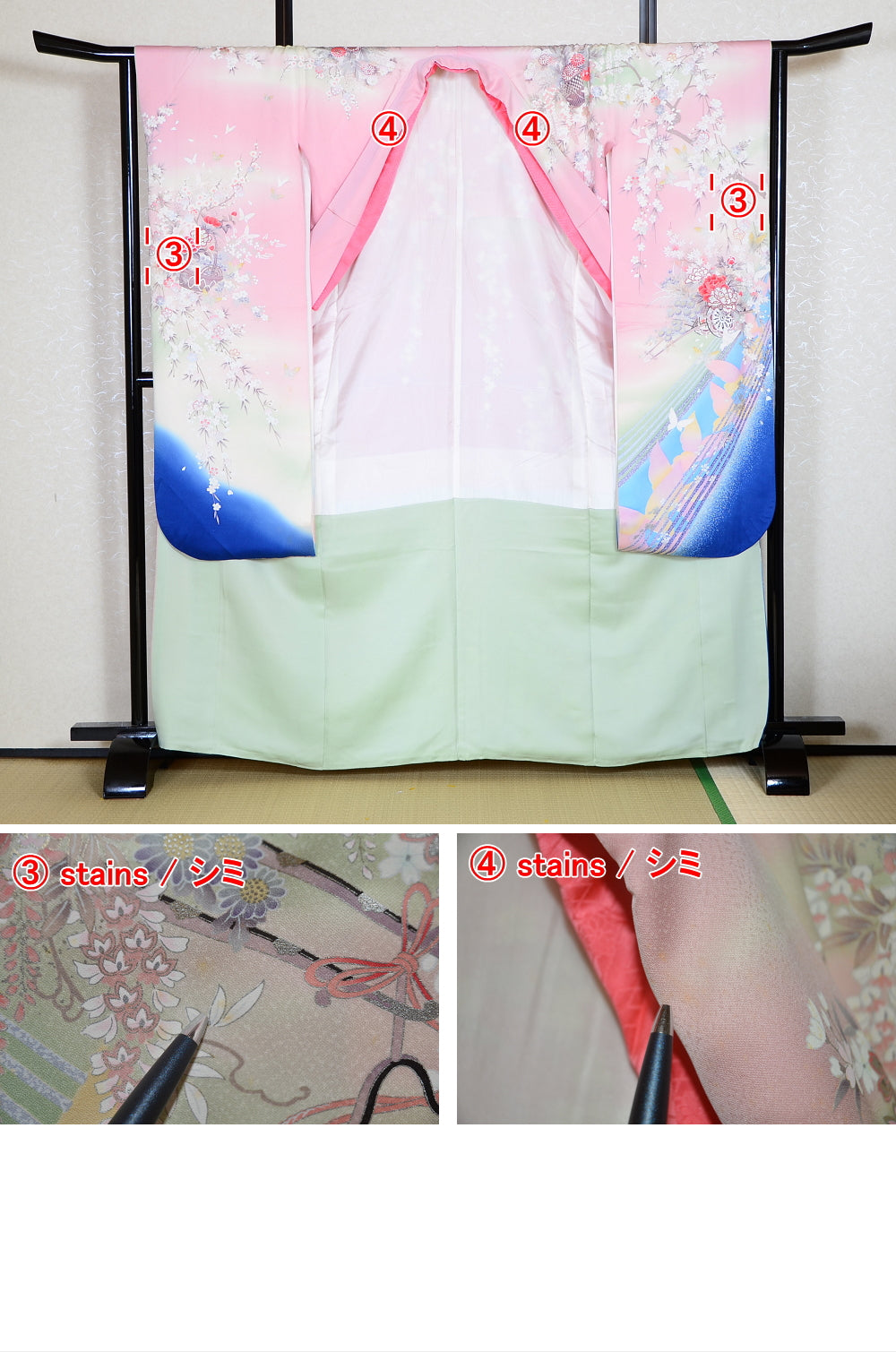 Long-sleeved kimono 6 items set / Furisode / FK#1132