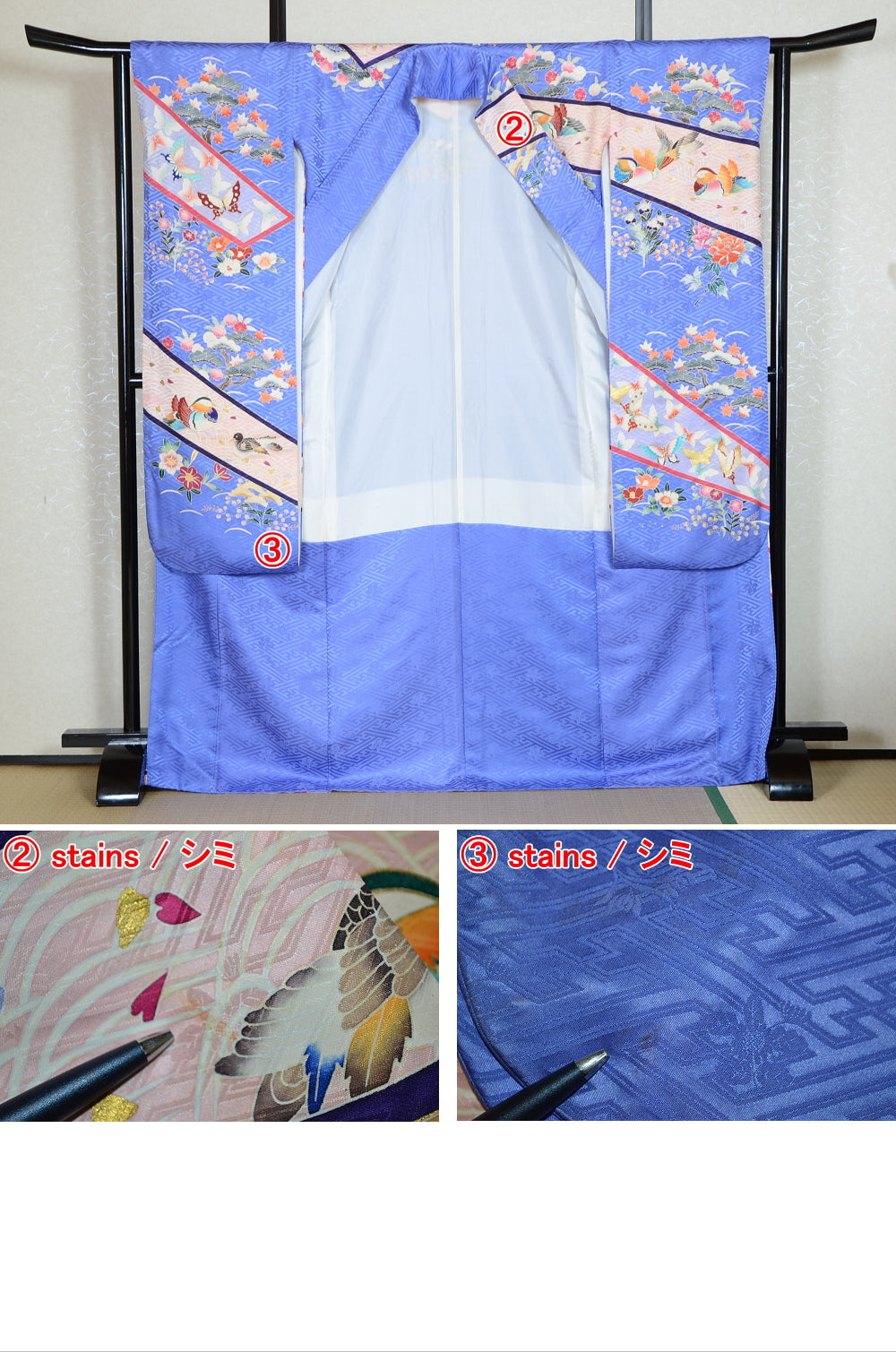 Long-sleeved kimono 6 items set / Furisode / FK#1-730