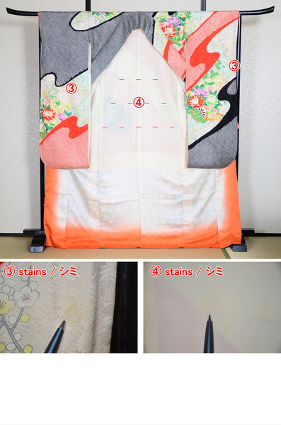 Long-sleeved kimono 6 items set / Furisode / FK#817