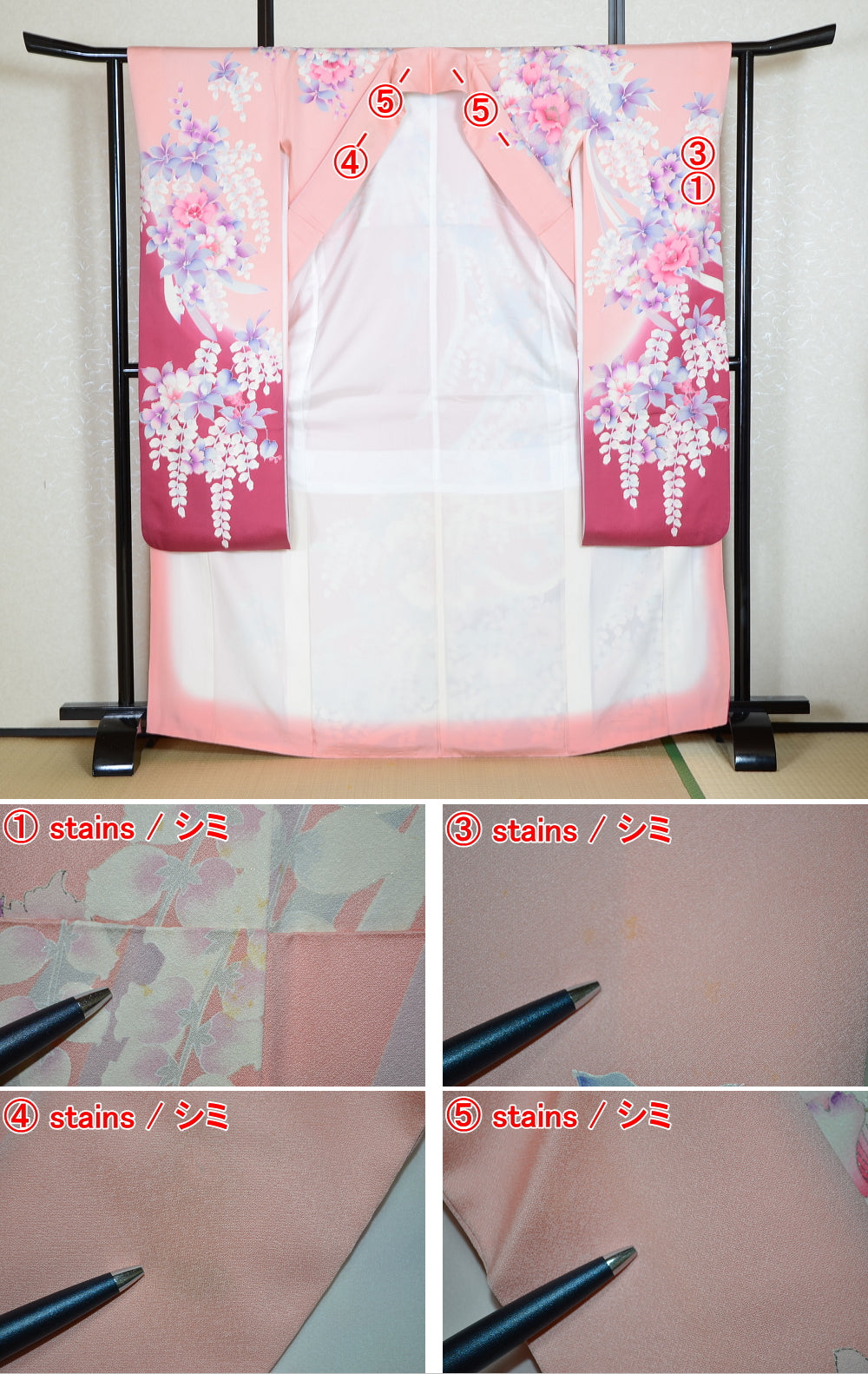 Long-sleeved kimono 6 items set / Furisode / FK#1-740