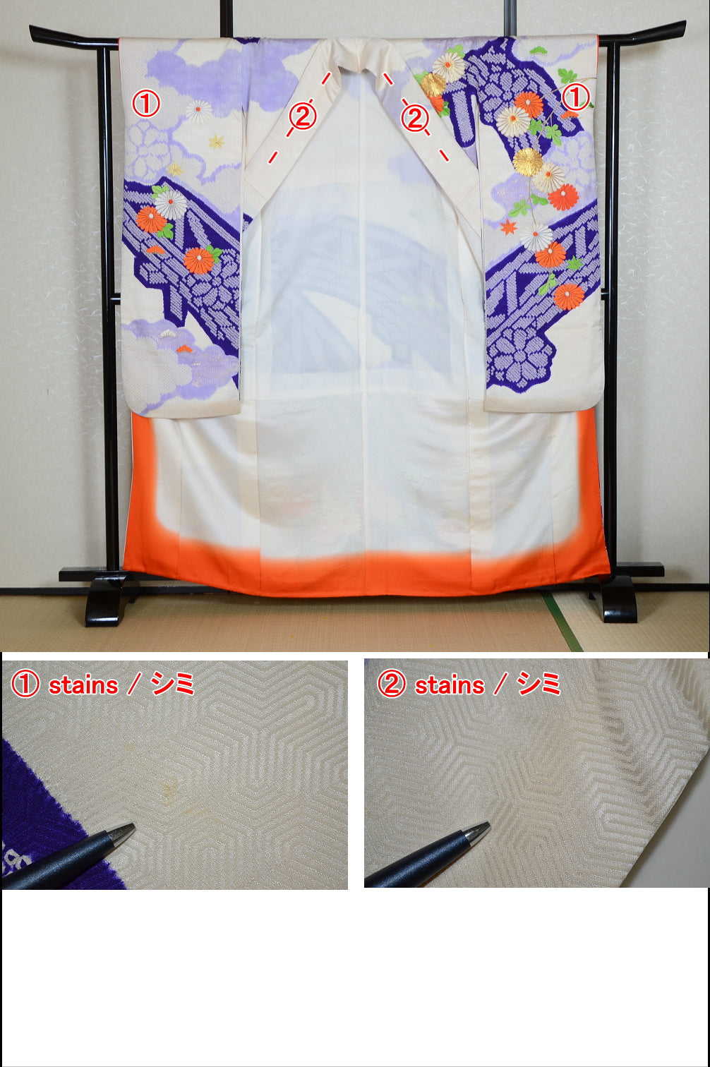 Long-sleeved kimono 6 items set / Furisode / FK#1-545