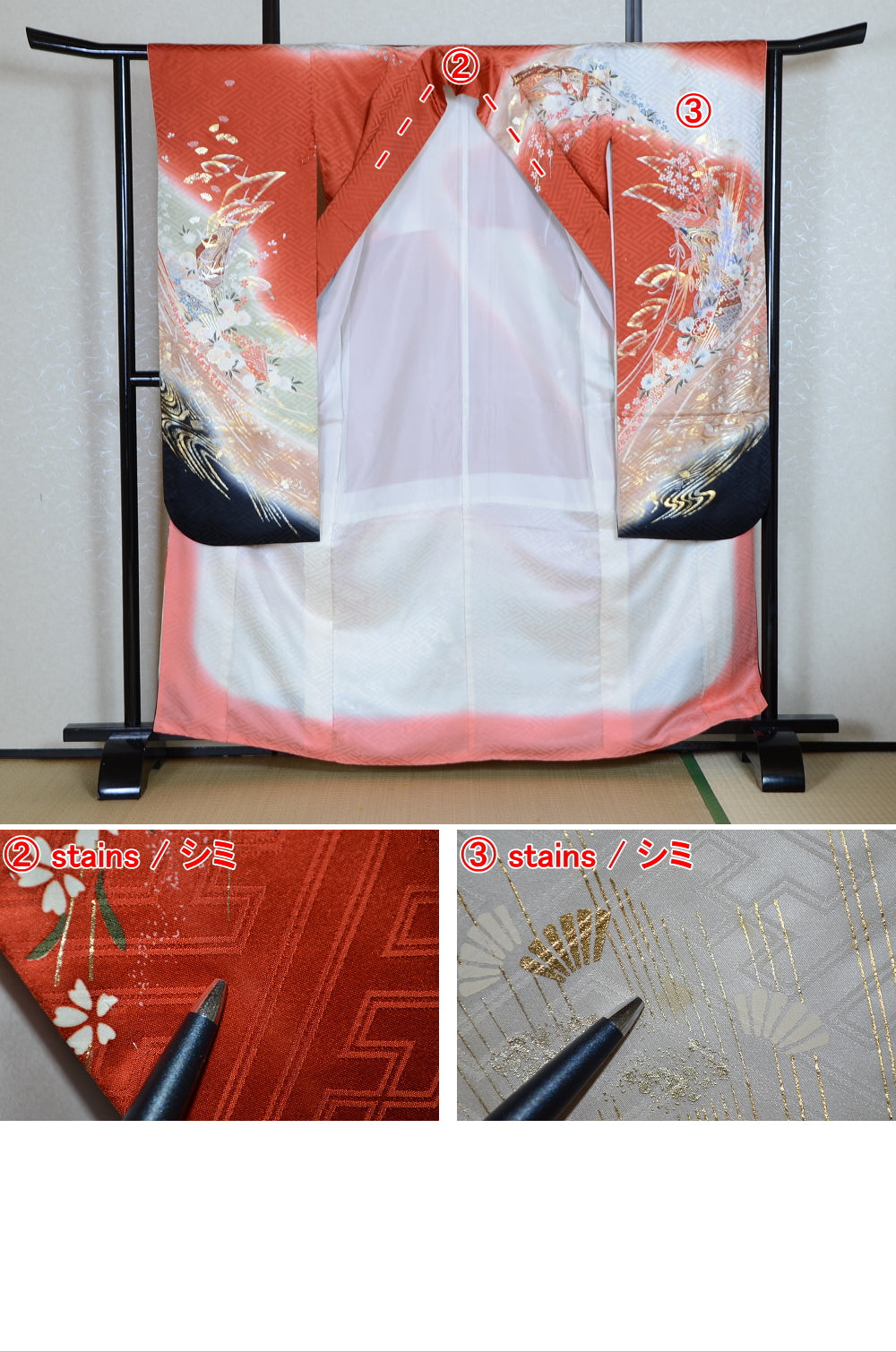 Long-sleeved kimono 6 items set / Furisode / FK#1-784