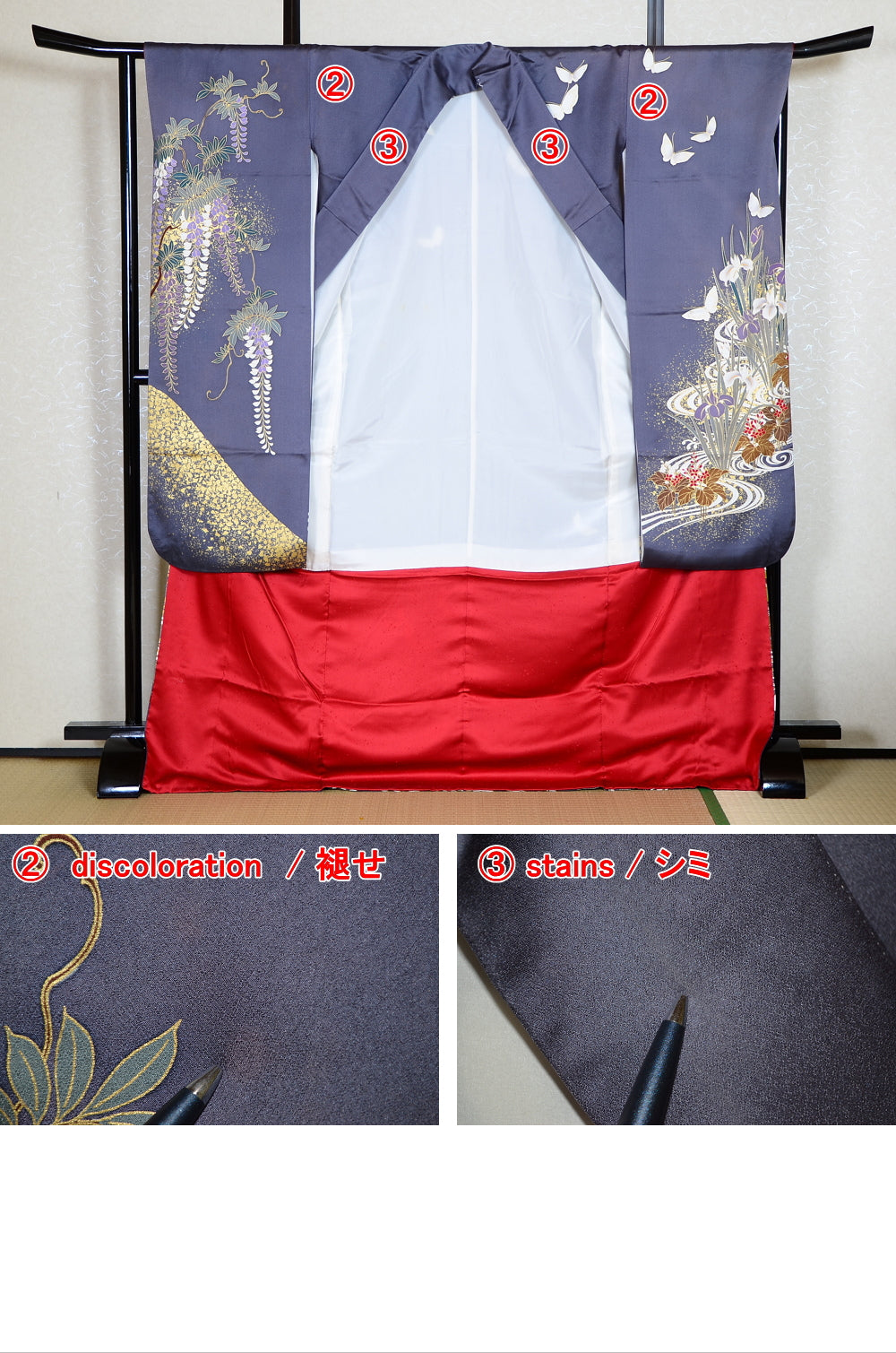 Long-sleeved kimono 6 items set / Furisode / FK#1-392