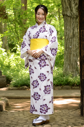 Japanese yukata kimono / D #182