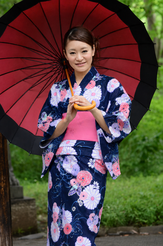 Japanese yukata kimono / H #533