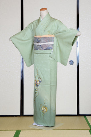 Japanese kimono. kimono for women. kimono female. houmongi kimono. tsukesage kimono.irotomesode.summer kimono.