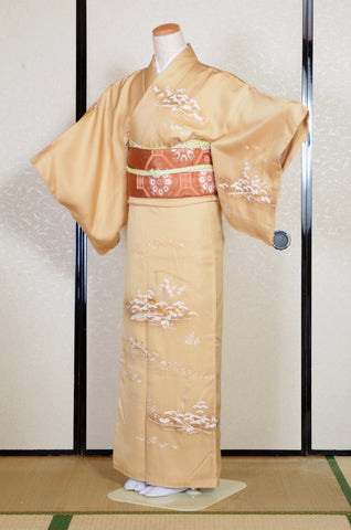 Japanese kimono. kimono for women. kimono female. houmongi kimono. tsukesage kimono.irotomesode. Japanese women obi belt. Tradiitonal obi. pre-tied obi. Obi age. Obi jime. kimono accessories.