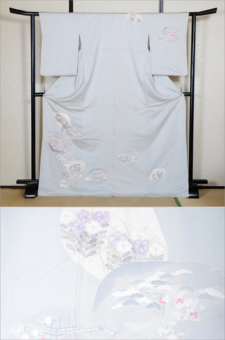 Japanese kimono. kimono for women. kimono female. houmongi kimono. tsukesage kimono.irotomesode.