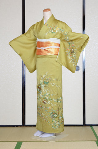 Japanese kimono. kimono for women. kimono female. houmongi kimono. tsukesage kimono.irotomesode.summer kimono.