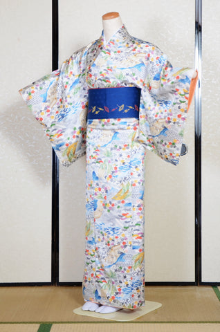 Japanese kimono. kimono for women. kimono female. komon kimono. muji kimono.tsumugi kimono. Japanese women obi belt. hanhaba obi.