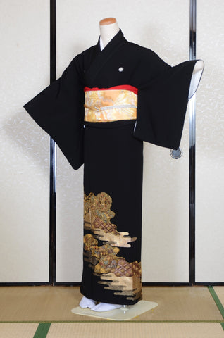 Japanese kimono 6 items set BK Kimono yukata market sakura Japanese kimono 6 items set BK Kimono yukata market sakura