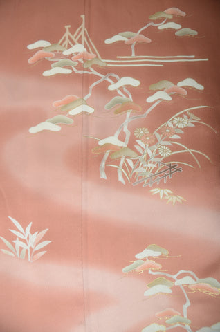 Japanese kimono. kimono for women. kimono female. houmongi kimono. tsukesage kimono.